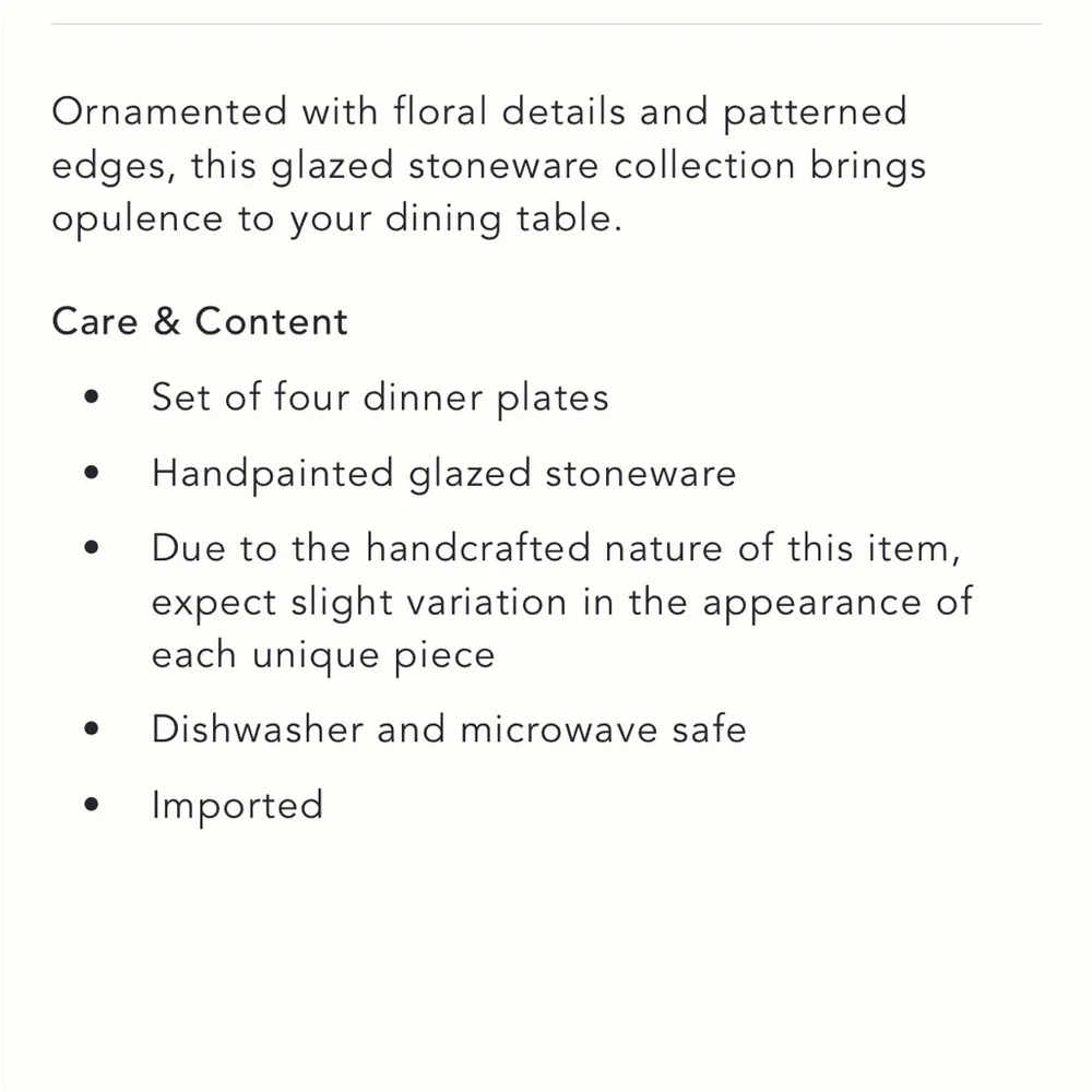 Loren Side Plates set of 4